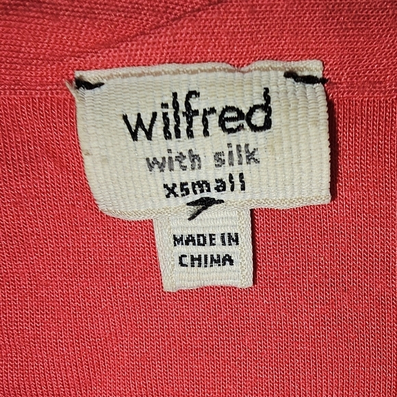 Aritzia Wilfred With Silk Pink Tank Top XSmall Racerback Buttons Trim Detail - Picture 2 of 3